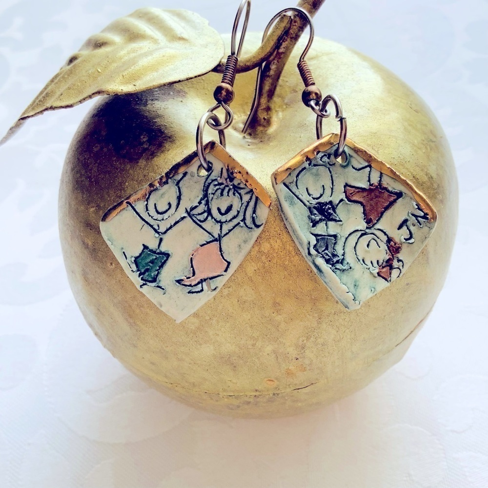 Handcrafted Ceramic “ChildsPlay” Earrings